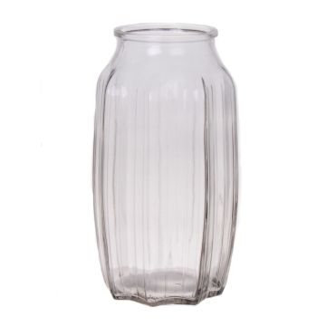 Kleine Glas Tischvase AMORY, klar, 22cm, Ø12cm