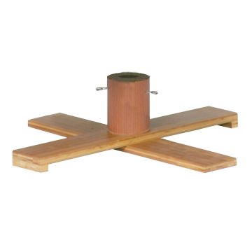 Holz Weihnachtsbaumständer JORDI für Kunsttannen, dunkelbraun, 19cm, Ø53cm