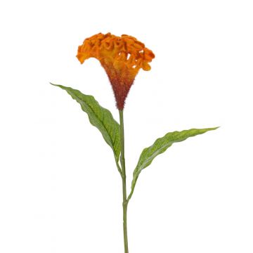 Künstlicher Hahnenkamm ANUBIS, orange, 60cm, Ø13cm