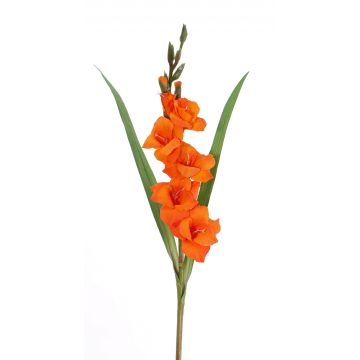 Kunst Gladiole ELEA, orange, 85cm, Ø3-10cm