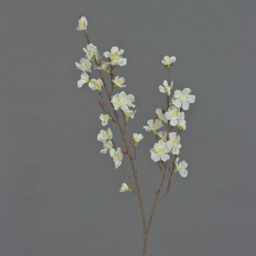 Künstlicher Kirschblütenzweig ARIELLE mit Blüten, weiß, 75cm, Ø1,5-3,5cm