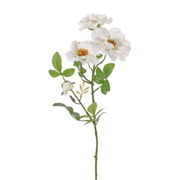 Künstliche Wildrose BALOU, weiß, 60cm, Ø7-9cm