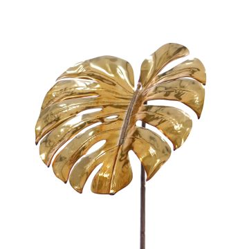 Kunst Philodendron Monstera Deliciosa Blatt ELZA, gold, 75cm