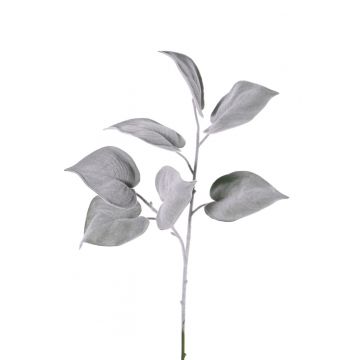 Kunst Philodendron Scandens Zweig NUBIE, gefroren, grau, 70cm