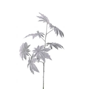 Kunst Papaya Zweig NUBIE, gefroren, grau, 70cm