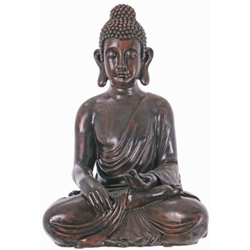 Meditierende Buddha Figur RAJESH, sitzend, bronze, 50cm