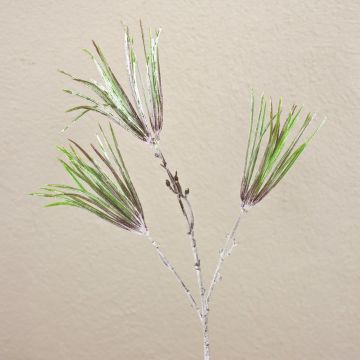 Künstlicher Pinienzweig PEER, gefroren, grün-grau, 50cm