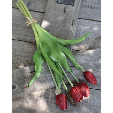 Künstlicher Tulpenstrauß LONA, rot, 35cm, Ø15cm