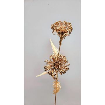 Künstlicher Zweig Nadelkissen Protea CORMAC, gold, 85cm