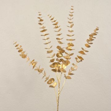 Kunstzweig Eukalyptus DORTJE, gold, 85cm