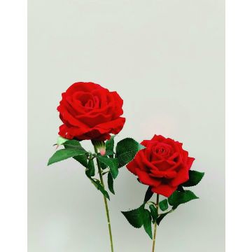 Samt Rose MANGFALL, rot, 75cm, Ø13cm