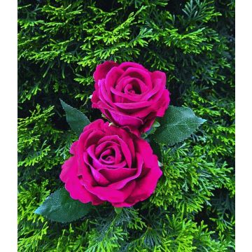 Samt Rose MANGFALL, pink, 75cm, Ø13cm