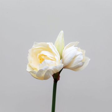 Kunst Blume Amaryllis MAURINE, creme-gelb, 80cm