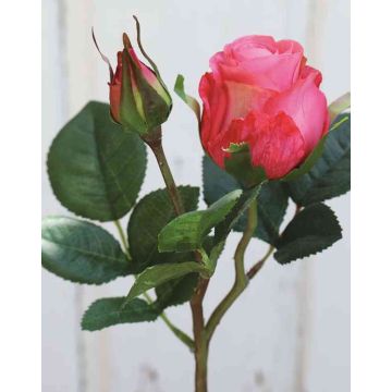 Künstliche Rose RENESMEE, pink, 45cm, Ø6cm