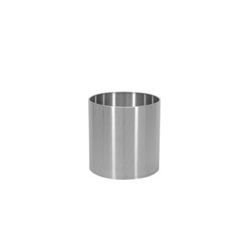 Edelstahl Pflanztopf ALVARO mit Rollen, silber, 41,5cm, Ø40cm