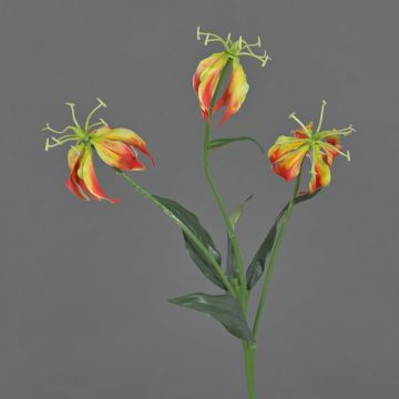 Dekoblume Gloriosa XELA, orange-gelb, 50cm, Ø4-7cm