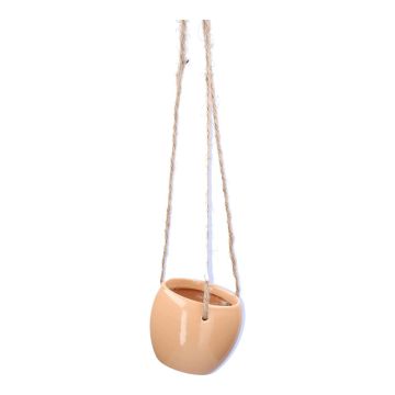 Dolomit Hängeampel DOMINGOS, pfirsich, 8,5/44cm, Ø10,8cm