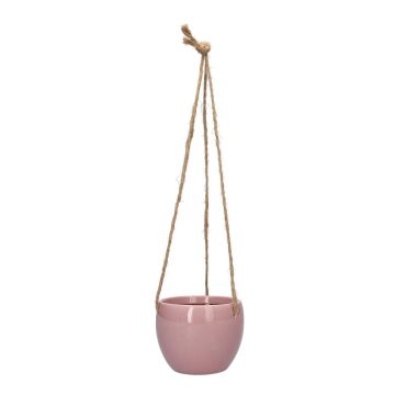 Dolomit Hängeampel DOMINGOS, rosa, 10/65cm, Ø13cm