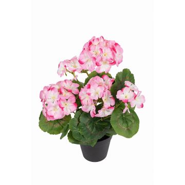 Kunstblume Geranie ELISABETTA im Dekotopf, rosa-pink, 35cm