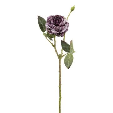 Kunstblume Kohl-Rose VOMTE, Trockenoptik, lila, 45cm, Ø7cm