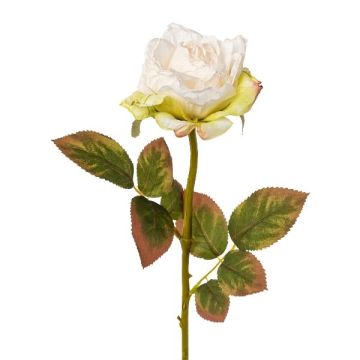 Kunstblume Rose DRINT, weiß, 55cm