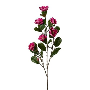 Kunstblumen Zweig Magnolie BRUNLO, cerise, 120cm
