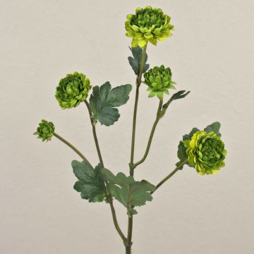Künstliche Chrysantheme RYON, grün, 70cm, Ø3-5cm