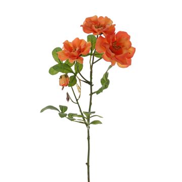 Künstliche Wildrose BALOU, orange, 60cm, Ø7-9cm