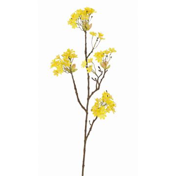 Kunst Ahorn Zweig ALHENA mit Blüten, gelb, 70cm