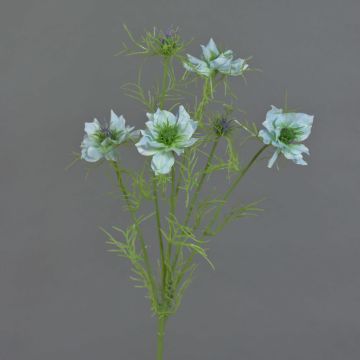 Künstlicher Schwarzkümmel Zweig SEVIN, hellblau-grün, 65cm, Ø6-7cm