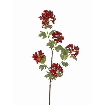 Kunst Schneeball BAHULA mit Früchten, rot, 90cm