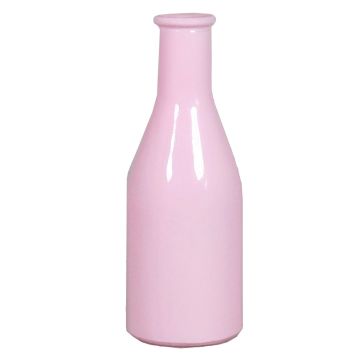 Dekoflasche ANYA, Glas, rosa, 18cm, Ø6,5cm