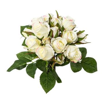 Kunstblumenstrauß Rosen MOLTA, creme, 30cm