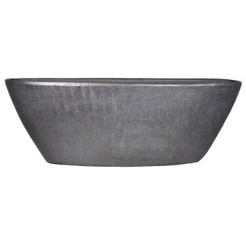 Deko Schale Schiffchen aus Keramik AGAPE mit Maserung, schwarz, 68x19x24cm