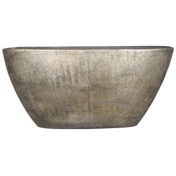 Deko Schale Schiffchen aus Keramik AGAPE mit Maserung, gold, 73x17x36cm