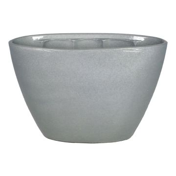 Keramik Topf für Orchideen RODISA, oval, grau, 32x14,5x22,5cm