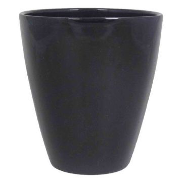 Vase TEHERAN PALAST aus Keramik, schwarz, 17cm, Ø13,5cm