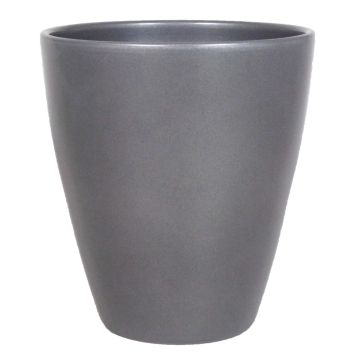 Vase TEHERAN PALAST aus Keramik, anthrazit, 17cm, Ø13,5cm