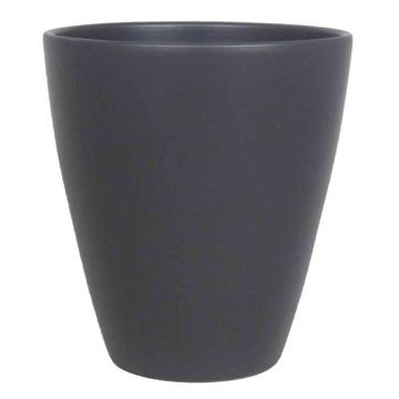Vase TEHERAN PALAST aus Keramik, anthrazit-matt, 17cm, Ø13,5cm