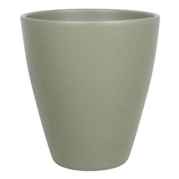 Vase TEHERAN PALAST aus Keramik, olivgrün-matt, 17cm, Ø13,5cm