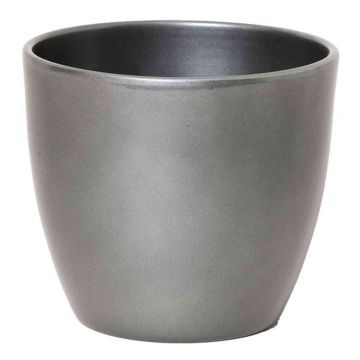 Keramiktopf für Pflanzen klein TEHERAN BASAR, anthrazit, 9,8cm, Ø12cm