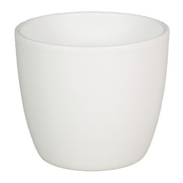 Keramik Übertopf groß TEHERAN BASAR, weiß-matt, 27cm, Ø32cm