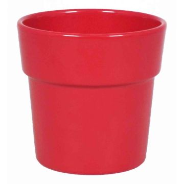 Topf mit Rand für Orchideen MARIVAN, Keramik, rot, 12,5cm, Ø13,5cm