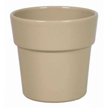 Topf mit Rand für Orchideen MARIVAN, Keramik, beige, 12,5cm, Ø13,5cm