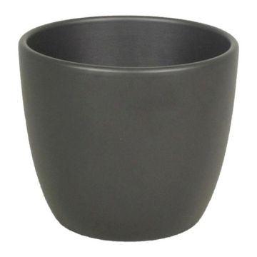 Topf für Pflanzen Keramik TEHERAN BASAR, anthrazit-matt, 12cm, Ø13,5cm
