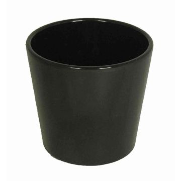 Keramiktopf für Orchideen BANEH, schwarz, 12,5cm, Ø13,5cm