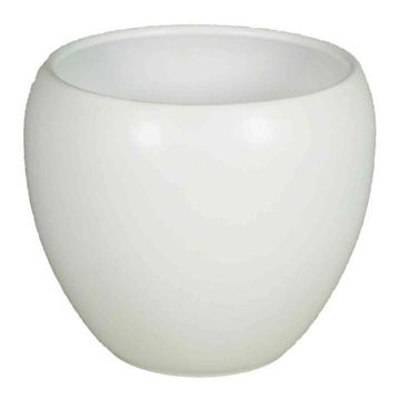 Weiß-matter Pflanztopf URMIA BASAR, Keramik, 18,5cm, Ø22cm