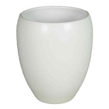Weiß-matte Vase URMIA MONUMENT, Keramik, 28cm, Ø25cm