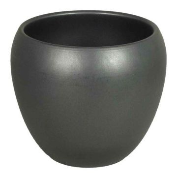Anthrazit-matter Pflanztopf URMIA BASAR, Keramik, 15cm, Ø17cm