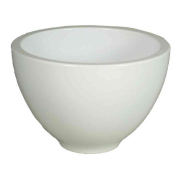 Weiße Keramikschale SCHIRAS für Pflanzen, 15cm, Ø23cm